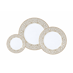 Service Dîner Éclat 36 Plats - Doré Offres Ramadanesques