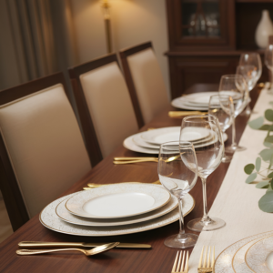 Assiette Presentation Éclat Doré 36Cm - Doré