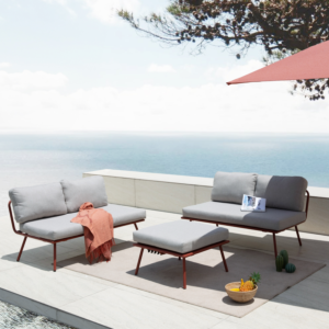 Salon Jardin Solea Modulable + Table Basse - Beige