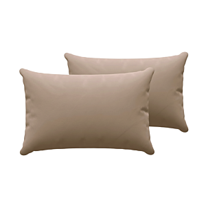 Set 2 Taies D’Oreillers Unies 50X70 Avec Point Ouvert - Taupe Taie d'oreiller
