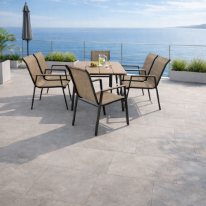 Set Table À Manger + 6 Chaises Tulum - Taupe