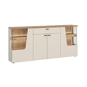 Buffet Cut Out 4 Portes - Chêne Beige