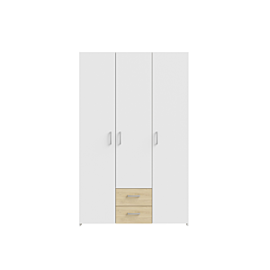 Armoire Econobox 3 Portes - Blanc / Chêne Les Petits Prix