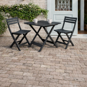 Set Pliable Tevere Table +2 Chaises - Anthracite