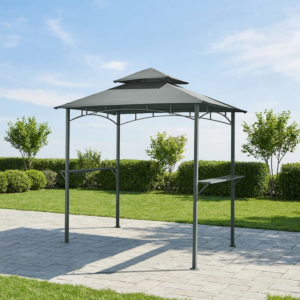 Tonnelle + 2 Tables D'Appoint Laterales Hideaway - Gris