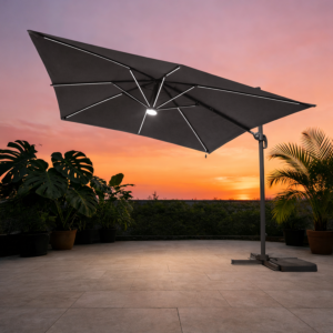 Parasol Déporté Lunar 270Cm - Gris