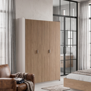 Armoire Dorian 3 Portes 133x56,5x200cm - Chêne Sable