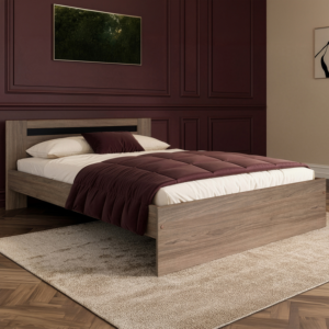 Lit Azuka 140 x 190 cm avec sommier – Wengé