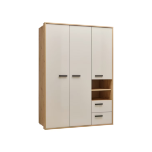 Armoire Sirmione – 3 portes, 2 tiroirs et 2 niches – Chêne Sable Armoires de rangements