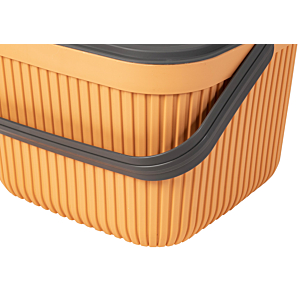 Panier 7L avec poignée et couvercle - Orange