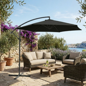 Parasol Deporte Waves Avec Airvent 300Cm - Noir