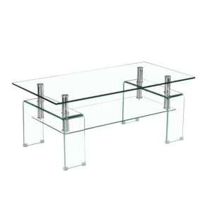 Table Basse Bianco Avec Niche - Blanc Transparent