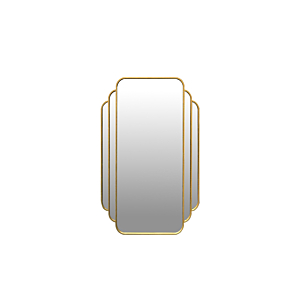 MIROIR DECORATIF EVENTAIL EN FER 80x120 cm - DORÉ Décorations