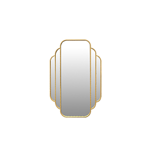 MIROIR DECORATIF EVENTAIL EN FER 60x90cm - DORÉ Décorations