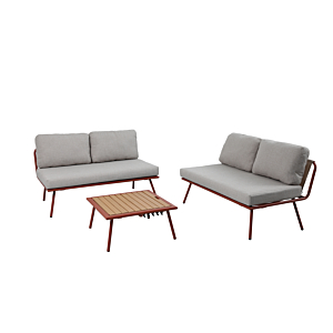 Salon Jardin Solea Modulable + Table Basse - Beige Salons de jardin bas