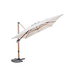 Parasol Déporté Base Rotative 360° E/Bois Robusto Mwh T 3*4M - Taupe