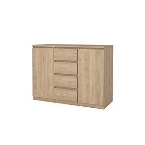 Commode NAIA 2 Portes Et 4 Tiroirs Rangements