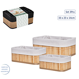 Set de 3 paniers de rangement Salle de bain