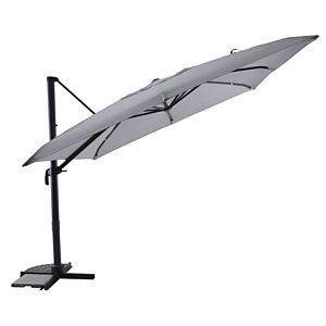 Parasol Déporté Base Rotative 360° Robusto Mwh Gris 3x3M - Gris Parasols déportés