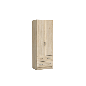 Meuble Multifonction MATEO 2 portes et 2 tiroirs - Chêne Beige Clair