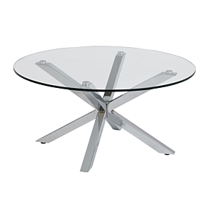 Table basse HEAVEN Verre Transparent - Argent