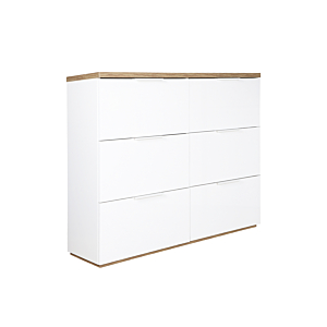 Meuble à chaussures MUNDI 6 abattants - Blanc