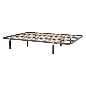 Sommier à lattes MATRIMOULES 2 places Avec Pieds 140x190x30cm - Noir Sommiers adulte