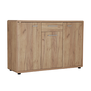 Commode FONTANA 3 portes et 1 tiroir Marron clair