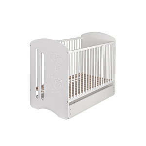 Lit Bébé LAURA 60*120cm - Blanc Lits bébés