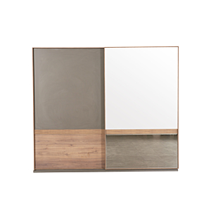 Armoire FLEMENS Avec 2 Portes - Beige / Gris Armoires de rangements