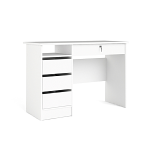 Bureau FUNCTION PLUS + 3 Tiroirs Et 1Tiroir Avec Serrure -Blanc Bureau Junior