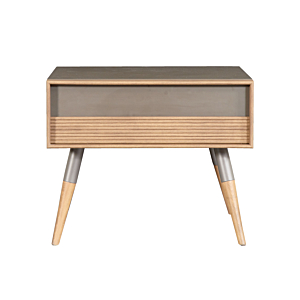 Table De Chevet FLEMENS - Beige / Gris Chevet adulte