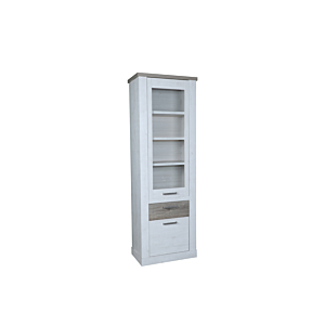 Vitrine DURO 2 portes et 1 tiroir – Blanc