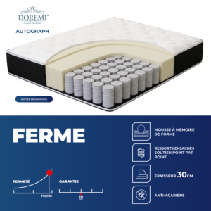 Matelas Doremi Autograph - Blanc + Protège Matelas Gratuit