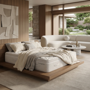 Matelas Therapedic Backsense Plus - Blanc/Gris + Couette Gratuite