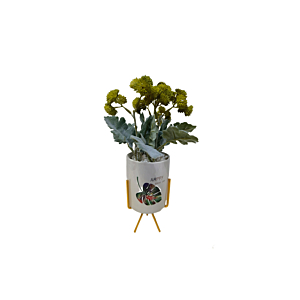 Plante ARTIFICIELLE AVEC POT EN CERAMIC 13x13x32 cm - Blanc Soldes été vague 2