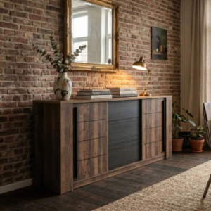 Buffet Monaco avec 2 portes / 3 tiroirs – 206 × 45 × 94 cm