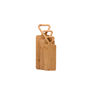 Set de 3 planches à découper en bambou - Beige Naturel Art de la table