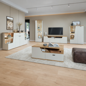 Buffet Cut Out 4 Portes - Chêne Beige