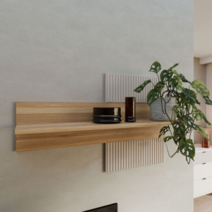 Étagère Seravel – Chêne/Crème – 100 x 22 x 63 cm