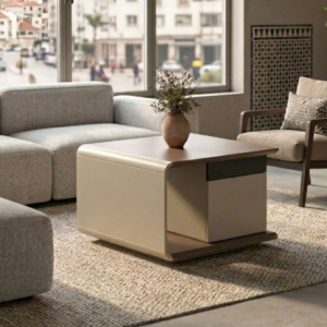 Table basse Majesty avec tiroir – 60 × 60 × 45 cm