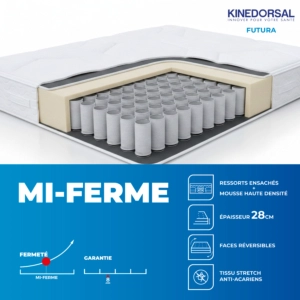 Matelas Kinedorsal Futura - Blanc Hello Summer