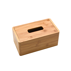 Boîte à mouchoirs en bambou - Beige Naturel Organisateurs