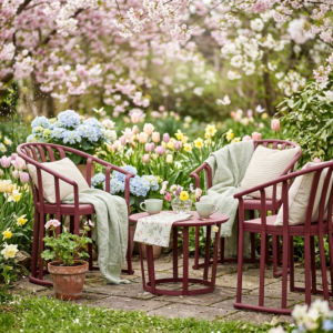 Set De Balcon Raff Avec Fauteuils Et Table - Bordeaux