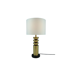 LAMPE DE TABLE EN METAL 28X54cm - Doré Luminaires et éclairage