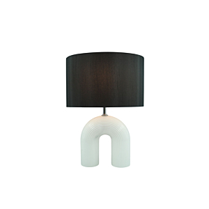 LAMPE DE TABLE EN GLASS 20X33X46cm - Blanc
