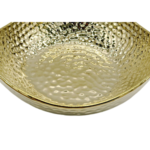 PLAT DECORATIF AURORA EN CERAMIQUE - DORÉ