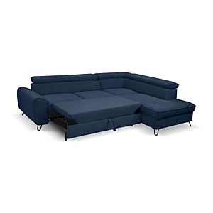 Canapé D'Angle Droit Idylla - Bleu Foncé