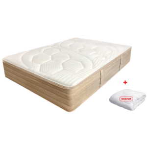 Matelas Kinedorsal Luxomnia - Beige / Blanc + Couette