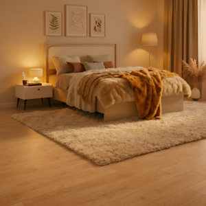 Pack Lit Maya 160X200Cm + 2 Chevets + Sommier + Matelas Offert - Blanc / Chêne